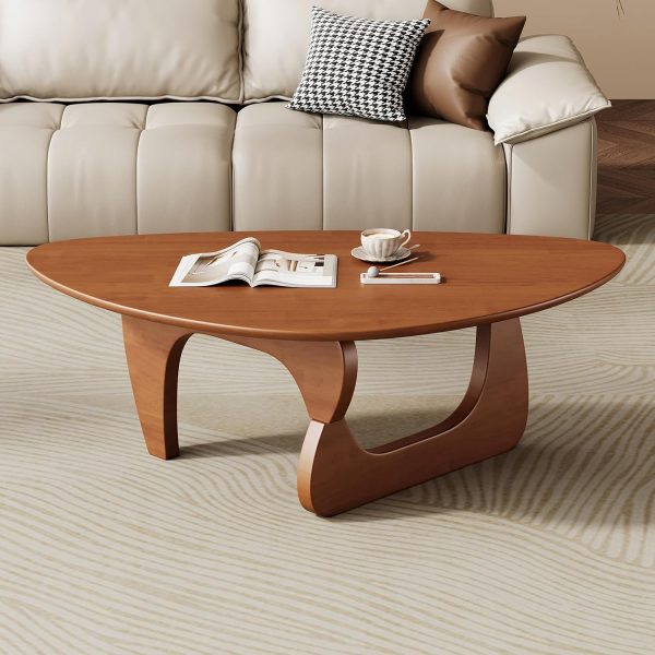 Mid-Century Walnut Coffee Table, 34.5 x 23.5 x 16 Inch