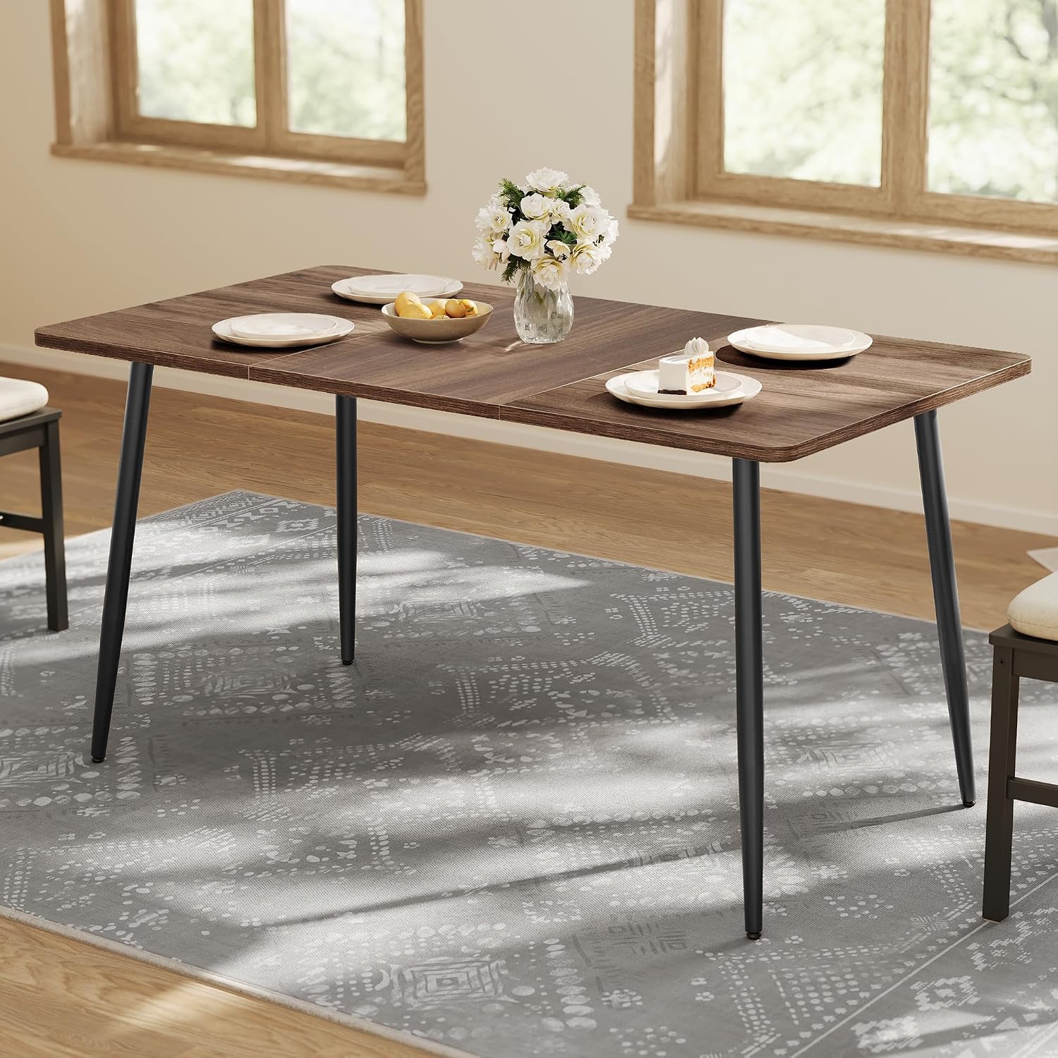 55.1 Inch Modern Dining Table for 4-6