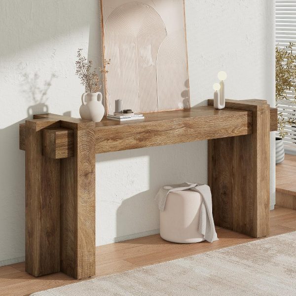 Modern Geometric Console Table, Minimalist Entryway Sofa Table